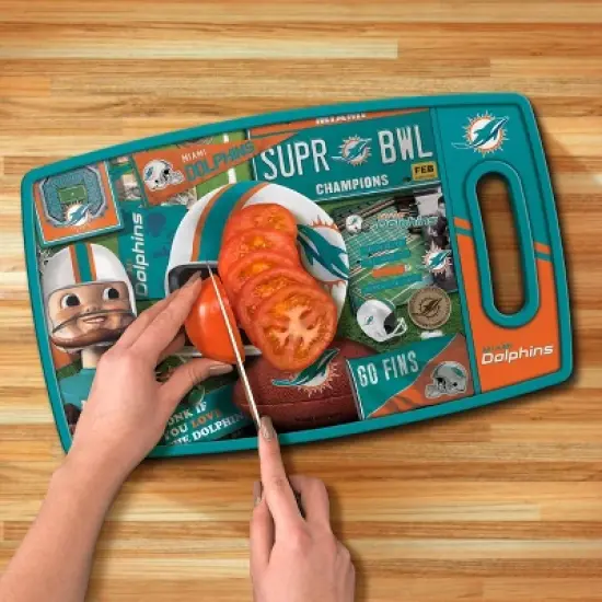 NFL Miami Dolphins Retro Series Cutting Board image {3}