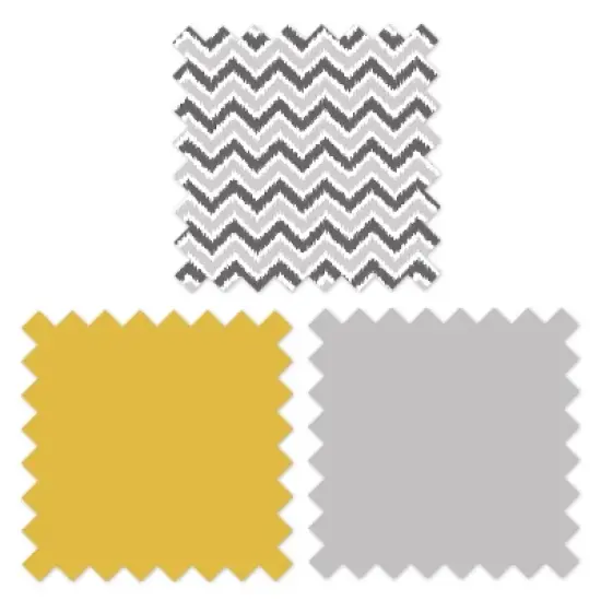 Bacati - Ikat Dots Giraffe Yellow Grey Neutral 6 pc Crib Set with 4 Muslin Swaddle Blankets image {5}