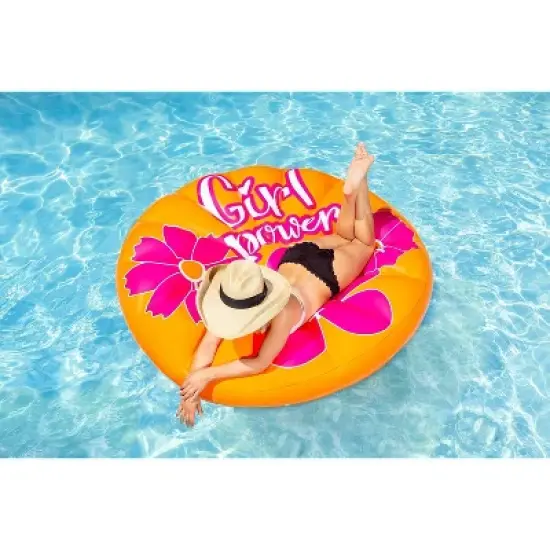 Poolmaster Girl Power Island Inflatable Swimming Pool Float image {10}