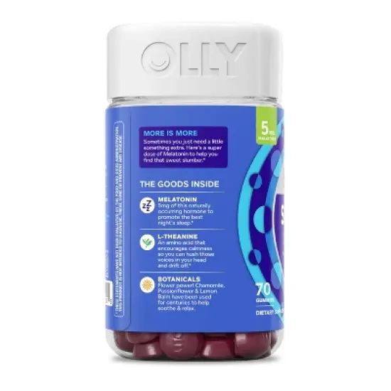 OLLY Extra Strength Sleep Gummies with 5mg Melatonin - Blackberry Zen image {5}