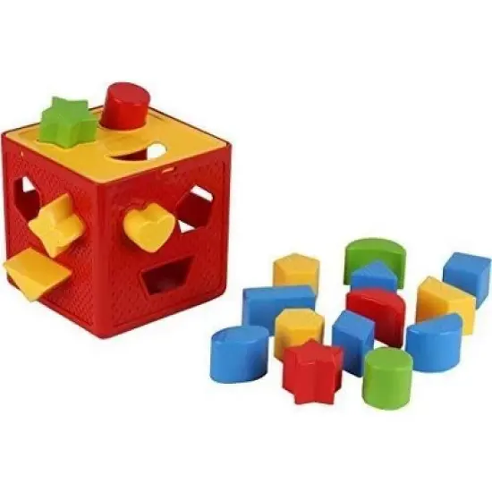 Baby Shape Sorter Toy Blocks - Childrens Blocks Includes 18 Shapes - Color Recognition Shape Toys with Colorful Sorter Cube Box - Play22Usa image {4}