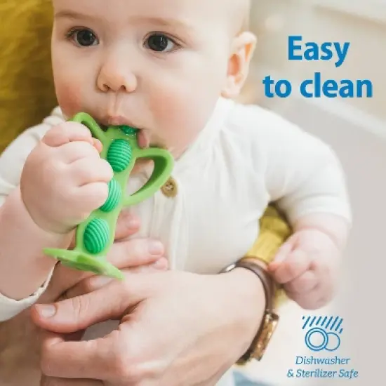 Dr. Brown's Peapod Teether & Training Toothbrush - Soft & Safe Silicone - 3m+ image {6}