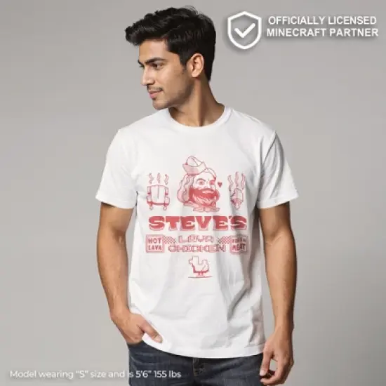 Men's A Minecraft Movie Steve Lava Chicken T-Shirt image {4}