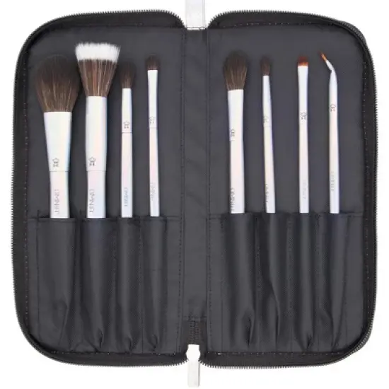 OMNIA Brush Professional Special Edition Chromatic 9pc Makeup Brush Set, Includes Zip Case image {3}