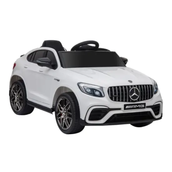 Aosom 12V Ride On Toy Car for Kids with Remote Control, Mercedes Benz AMG GLC63S Coupe, 2 Speed, with Music, Electric Light, Black image {10}