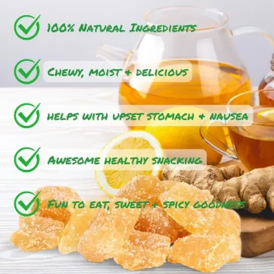 Crystallized Ginger Chunks by It's Delish, 2.5 Lb Jumbo Reusable Container image {3}
