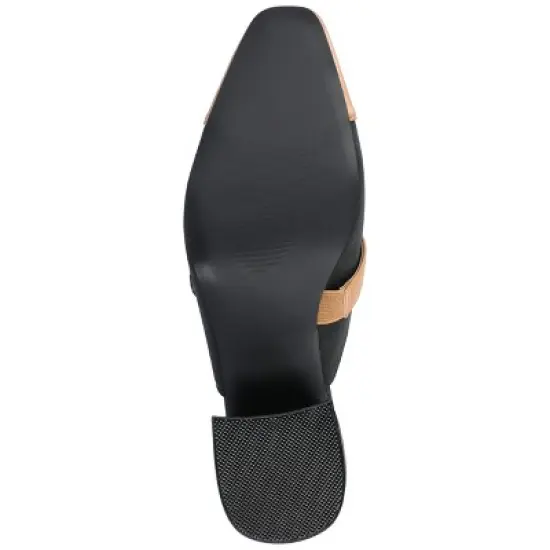 Journee Collection Womens Dalla Slip On Cap Toe Mule Pumps image {4}