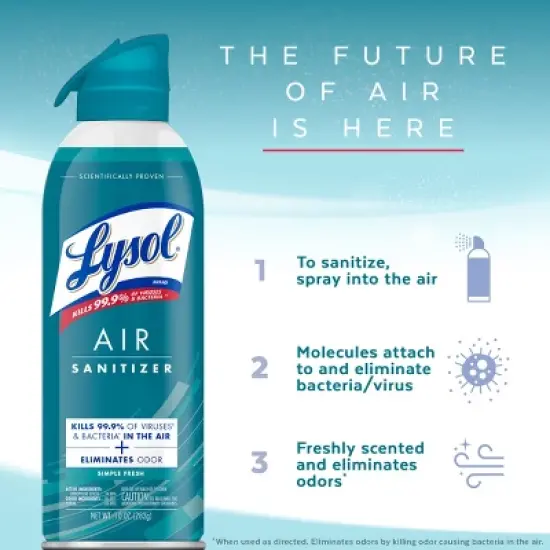 Lysol Air Sanitizer Spray - Simple Fresh - 10oz/2ct image {2}