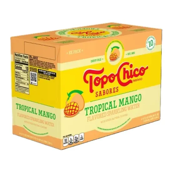 Topo Chico Sabores Tropical Mango Flavored Sparkling Water - 8pk/12 fl oz Cans image {2}