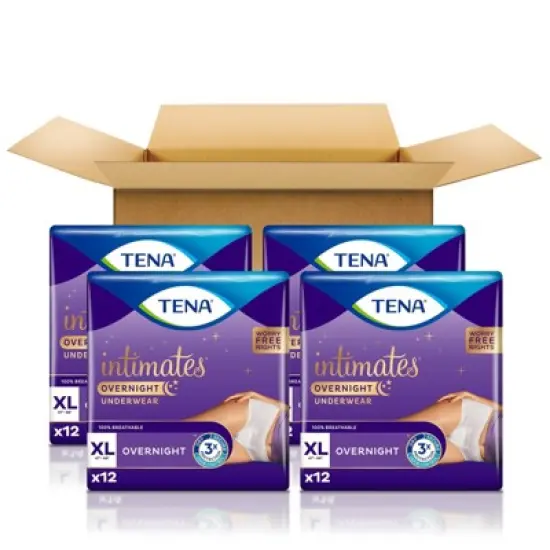 TENA Intimates for Women Incontinence & Postpartum Underwear - Overnight Absorbency image {1}