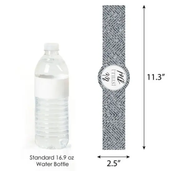 Big Dot of Happiness We Still Do - 25th Wedding Anniversary - DIY Party Supplies - Wedding Anniversary Party DIY Wrapper Favors & Decor - Set of 15 image {2}