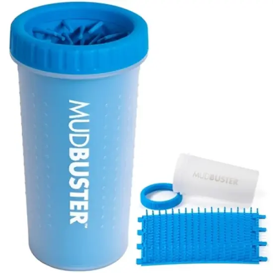 Dexas MudBuster Large Portable Pro Blue Paw Cleaner for Dogs - Large Blue image {5}