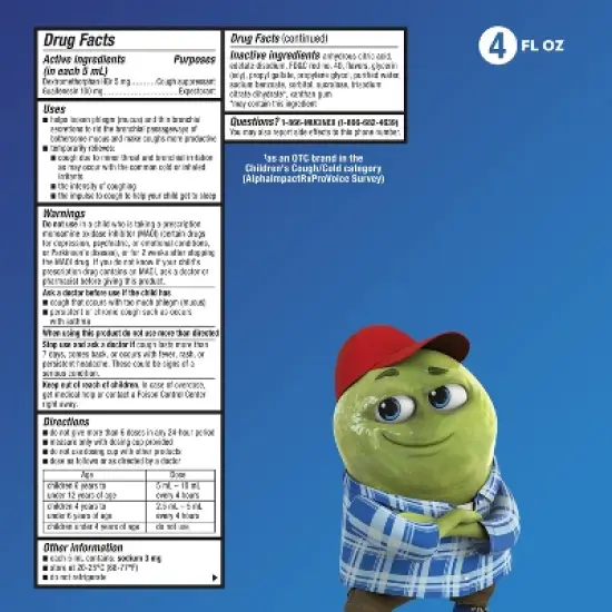 Mucinex Children's Cough Medicine - Cherry Liquid - 4 fl oz image {3}