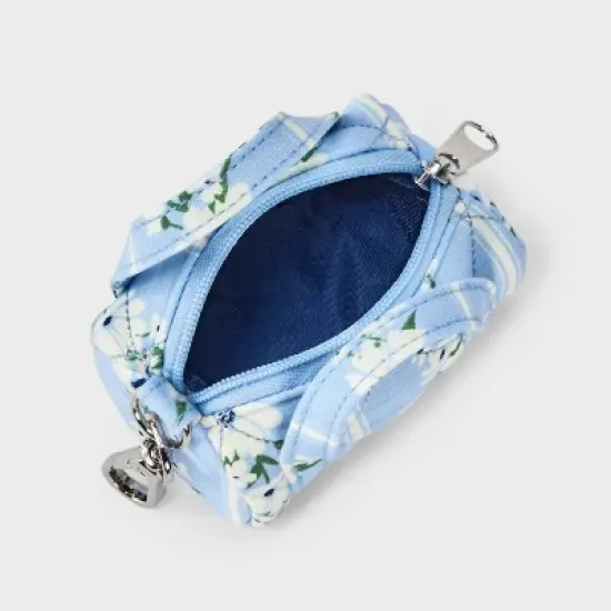 Girls' Floral Mini Duffel Bag Charm - art class&trade; Blue image {2}