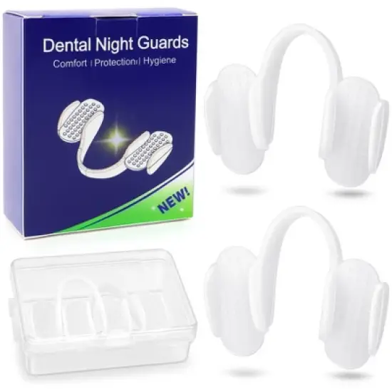 YEVYO 2PCS Mouth Guard for Teeth Grinding - Sleep Mouth Guard for Nighttime TMJ Clenching Relief - Dental Night Guards for Adults with Travel Case image {8}