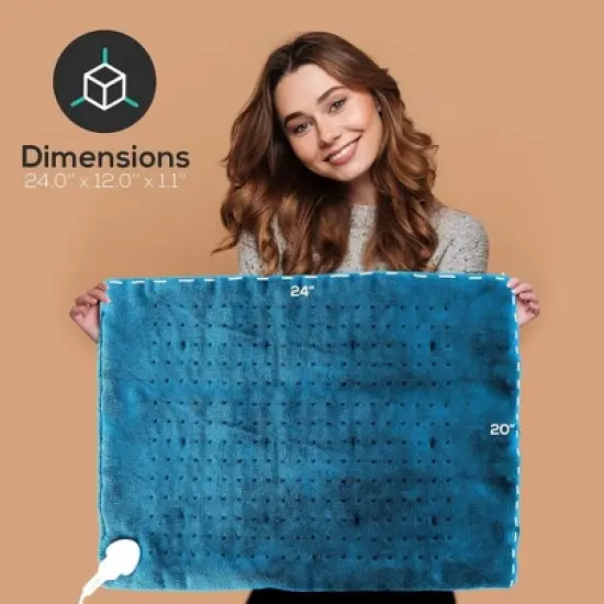 SereneLife  Home Comfort Heating Pad - Coral Fleece image {6}