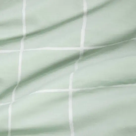 Fitted Crib Sheet - Cloud Island&trade; Mint Windowpane image {3}