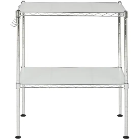 Lucien 2 Tier Microwave Rack - Chrome - Safavieh image {5}