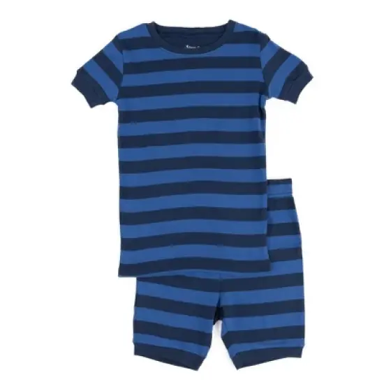 Kids Short Sleeve Striped Cotton Pajamas   image {5}