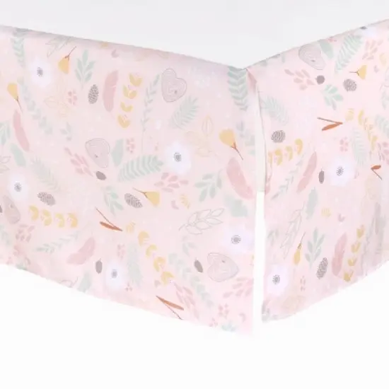 The Peanutshell Meadow Baby Crib Bedding Set - Pink Floral - 3pc image {3}