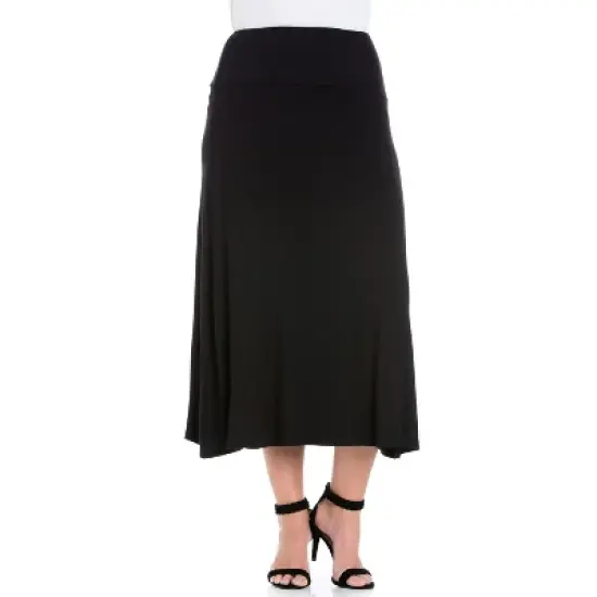 24seven Comfort Apparel Women's Plus Women's Maxi Skirt image {4}