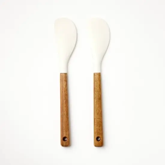 2pk Acacia Wood/Silicone Mini Spatula Set - Figmint&trade; image {3}