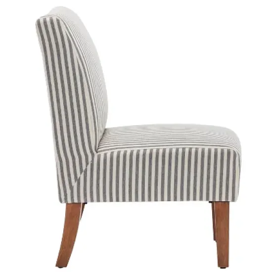 Armless Slipper Accent Chair Striped - WOVENBYRD image {5}