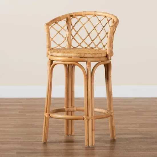 Orchard Rattan Counter Height Barstool Natural/Brown - bali & pari image {6}
