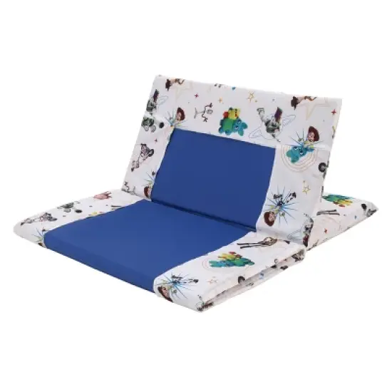 NoJo Disney Toy Story It's Play Time Blue, Green and White Woody, Buzz and The Toys Preschool Nap Pad Sheet image {4}