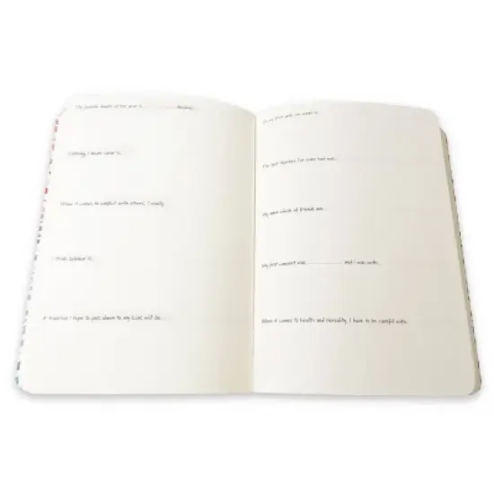 1000 Things You Don't Know About Me Activity Journal - Piccadilly: Guided Diary, Multicolor, Lay-Flat, 204 Pages image {4}