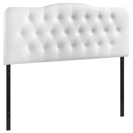 Annabel Upholstered Vinyl Headboard White - Modway image {5}
