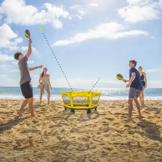 GoSports Pickle 360 Game Set - Pickleball Without a Court - Outdoor Lawn, Beach, and Backyard Paddle Ball Game - Yellow image {3}