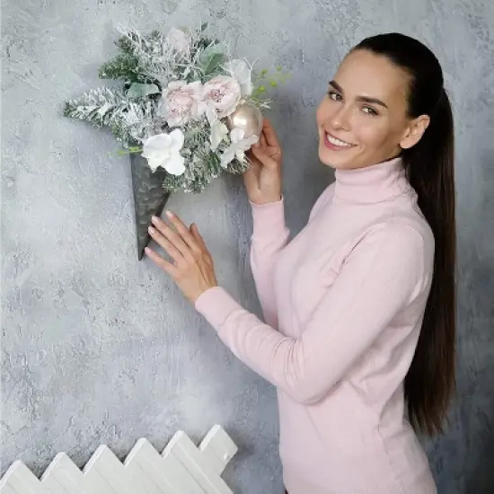 Hallops Galvanized Wall Planters 2 Cone Large image {2}