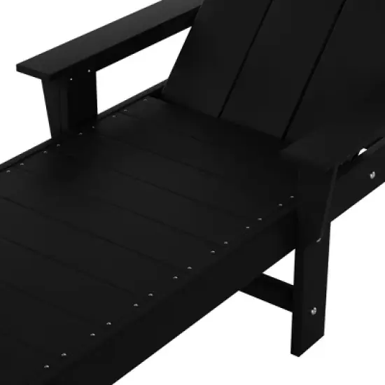 WestinTrends Ashore Modern Reclining Chaise Lounge With Arms & Wheels image {7}