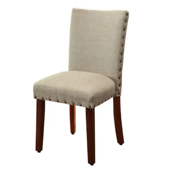 Set of 2 Classic Parsons Chair with Nailhead Trim - Homepop image {11}