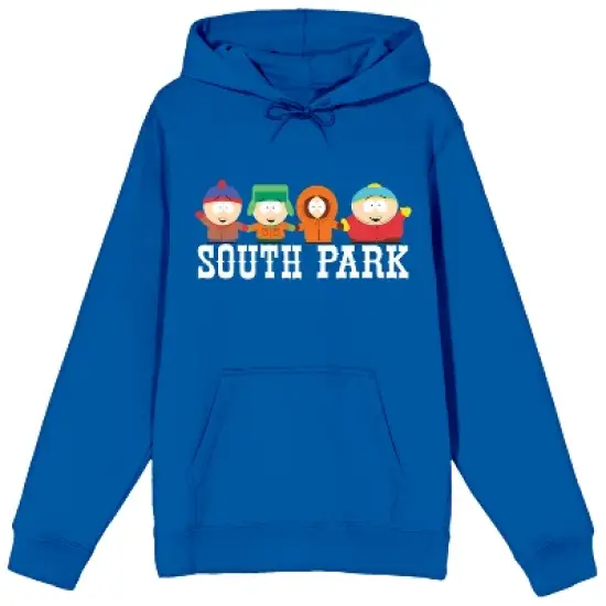 South Park Group Character Art Women's Blue Graphic Hoodie image {3}