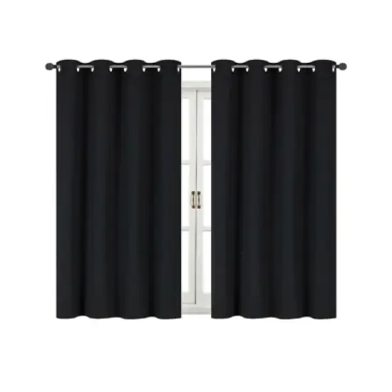 Kate Aurora 100% Thermal Room Darkening Bath & Kitchen Window Curtains image {1}
