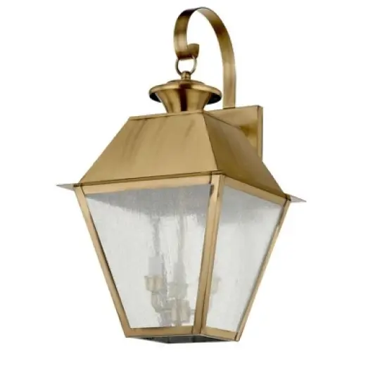 Livex Lighting Mansfield 2 - Light Wall Light in  Antique Brass image {3}