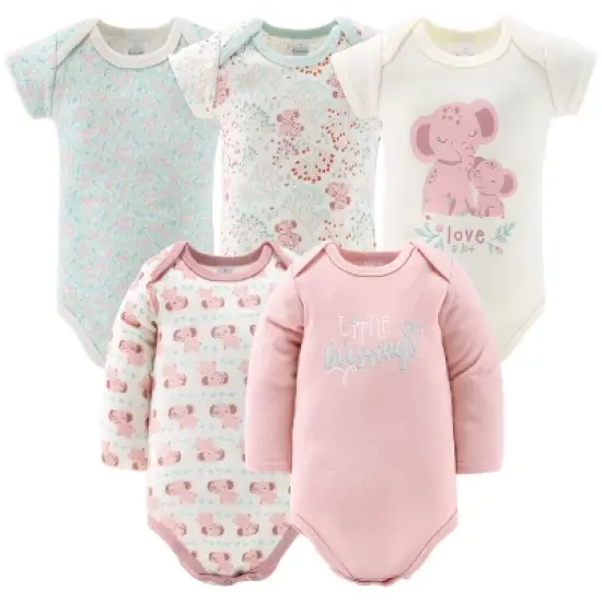 The Peanutshell Baby Girl Floral Elephant 30-Piece Newborn Layette Gift Set, 0-3 Months image {1}