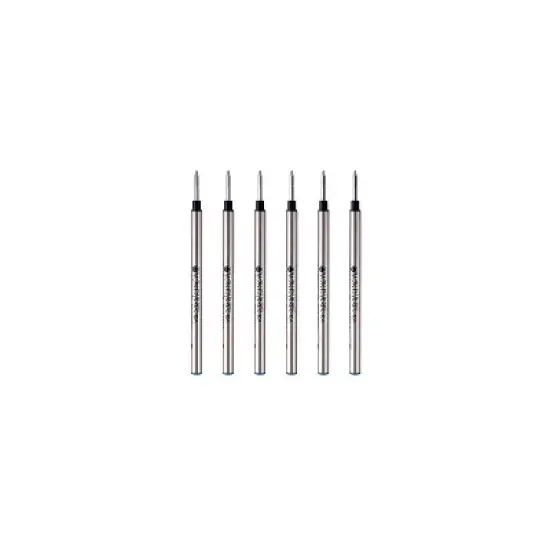 Monteverde Rollerball Pen Refill Medium Point Black Ink 6 Pack (K233BK) image {1}