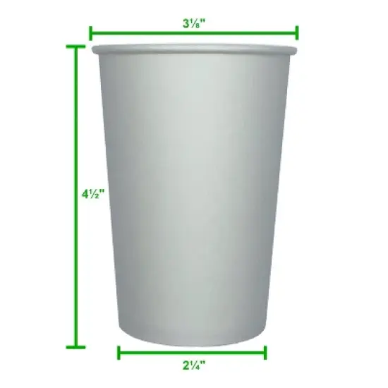 Abide Hawaii Disposable Paper Cups Hot and Cold Friendly 3.15" - 12oz/12ct image {1}