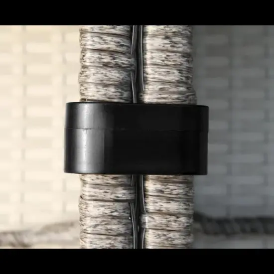 FIONECA Fully Assembled 4-Piece Wicker Patio Sofa Set with Cushions, Outdoor Conversation Seating Group for Backyard & Garden image {4}