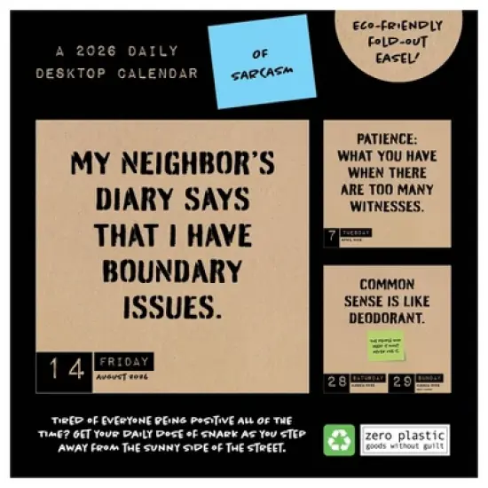 TF Publishing 8.75"x5.5" 2026 Anti Affirmations/Daily Sarcasm Daily Desktop Calendar image {5}