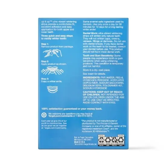 Ultra Vibrant Whitening Strips -12 Day Treatment - 24ct - up & up&trade; image {2}