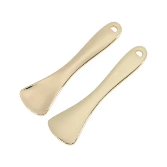 Unique Bargains Hangable Fan Shape Mini Makeup Cosmetic Spoon 2 Pcs image {6}