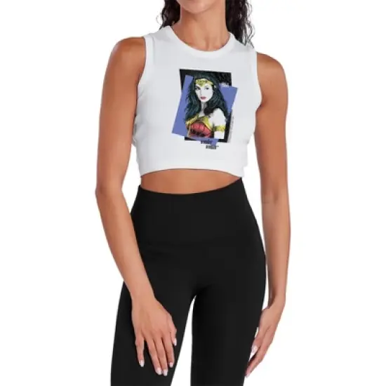 Women's Wonder Woman 84 Strike A Pose Sleeveless Crop Top Tank image {5}