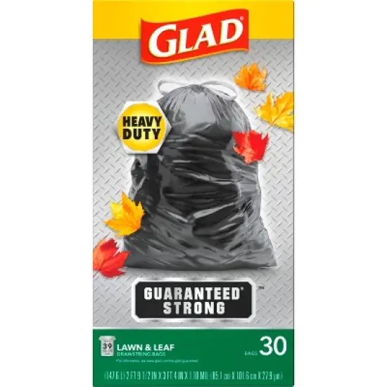 Glad Lawn & Leaf Trash Bags - 39 Gallon/30ct image {4}