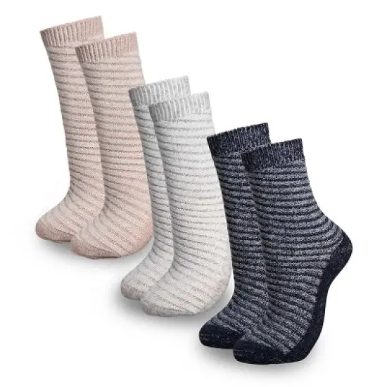 Mio Marino Womens Warm Wool Knitted Socks 3 Pack image {5}