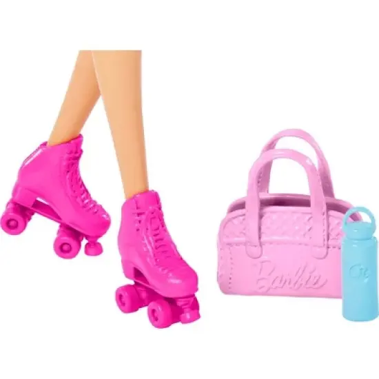 Barbie Wellness Workout Outfit Roller Skates and Tennis with Puppy image {4}