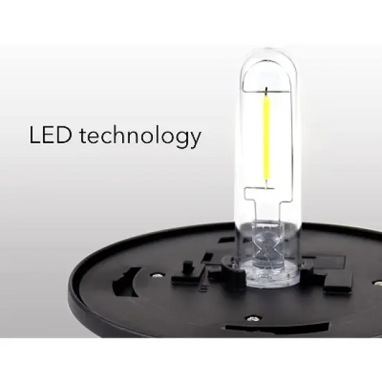 Dartwood Solar Wall Lanterns - Outdoor Mounted Wall Lanterns for Your Yard, Patio, or Walkway (2 Pack, Black) image {4}